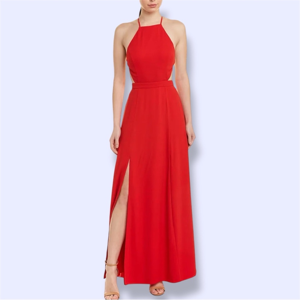 Fame and Partners backless red dreamer dress